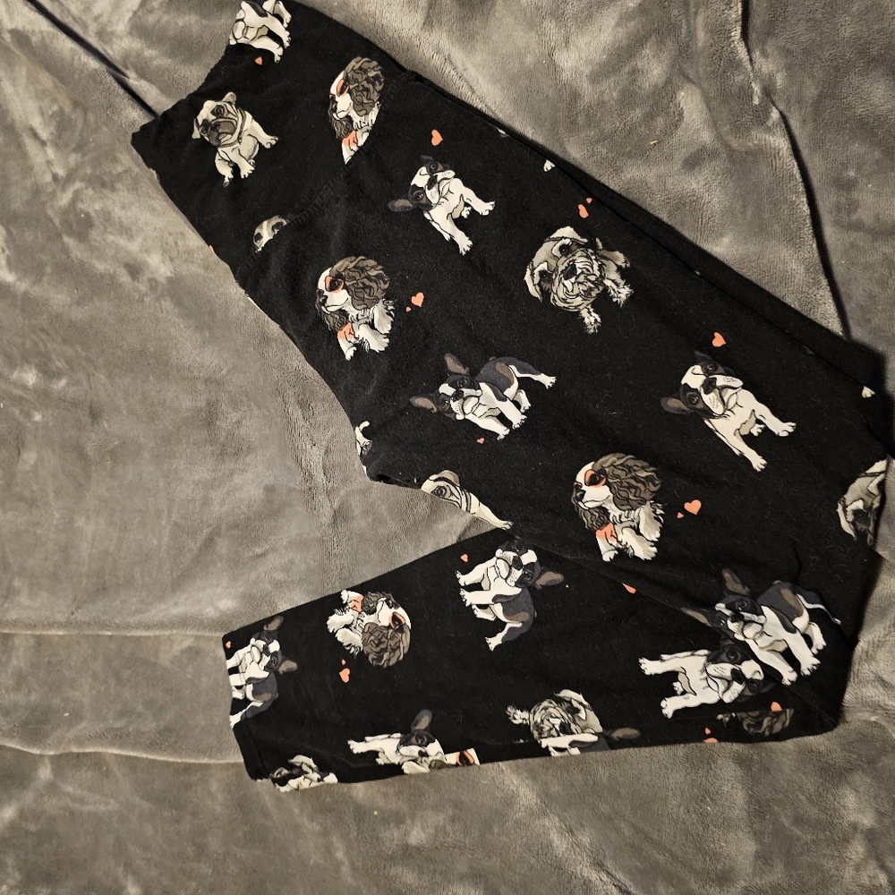 Black Puppy leggings